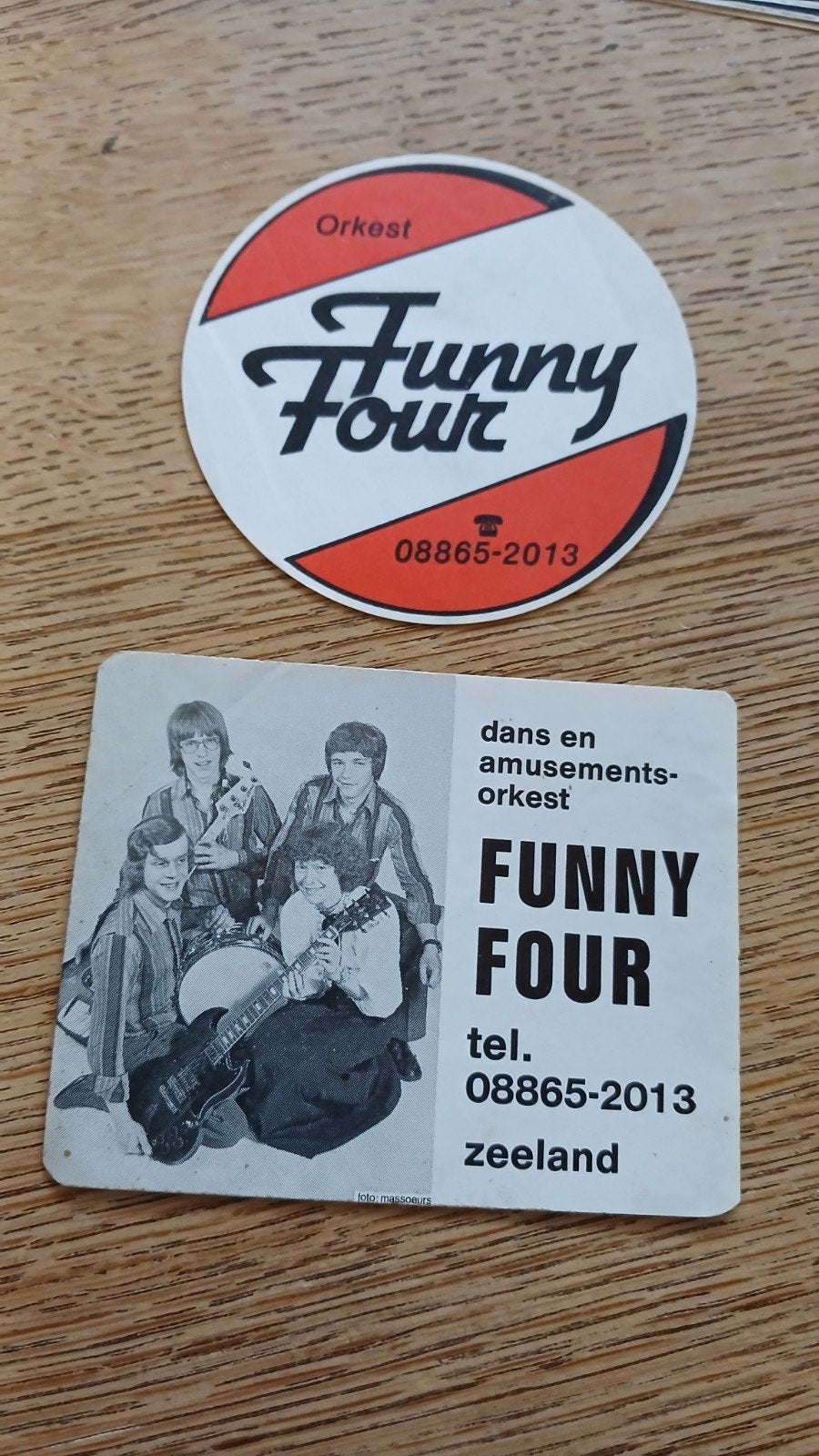 Sticker amusementsorkest Funny Four, ZEELAND Br. 08865-, Ophalen of Verzenden