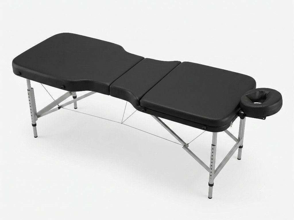 Inklapbare massagetafel met aluminium onderstel, Sport en Fitness, Ophalen, Gebruikt, Massagetafel