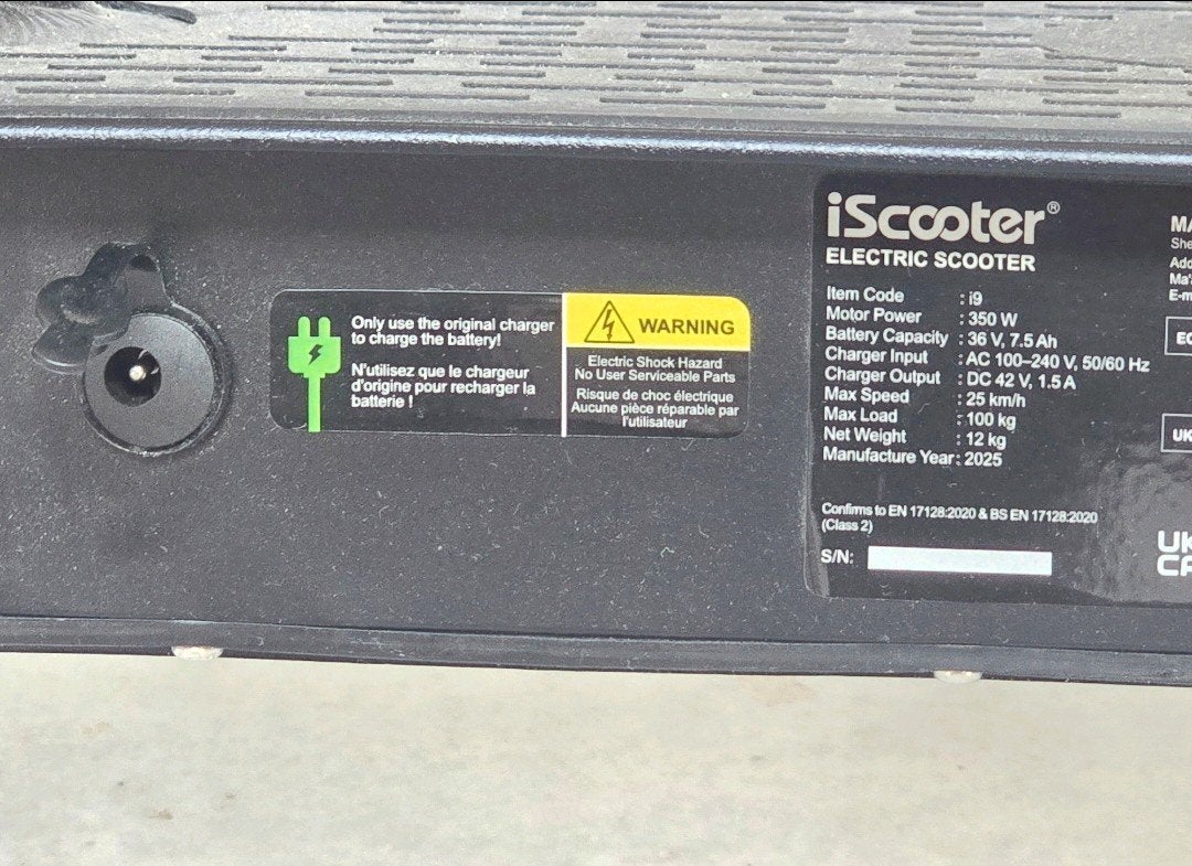 iScooter Elektrische Step - 350W, 25 km/u, 100 kg Max, Fietsen en Brommers, Ophalen, Zo goed als nieuw, Elektrische step (E-scooter)