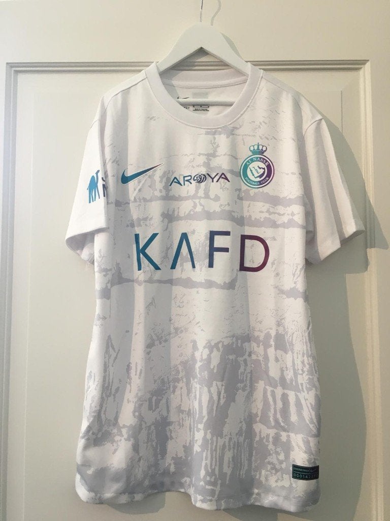 #VSM28 Voetbalshirt C. Ronaldo (Al Nassr) te koop!! Maat M, Maat M, Verzenden, Zo goed als nieuw, Shirt