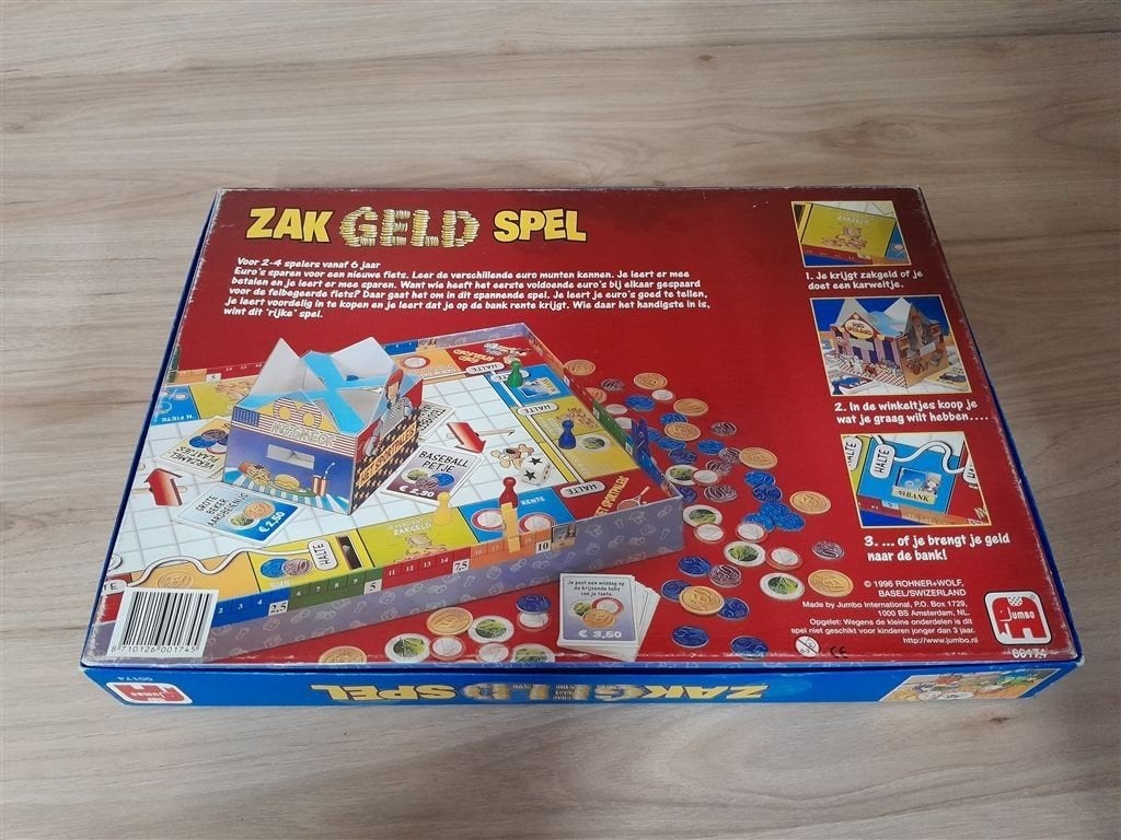 zakgeldspel [s1200], Hobby en Vrije tijd, Gezelschapsspellen | Bordspellen, Verzenden, Zo goed als nieuw