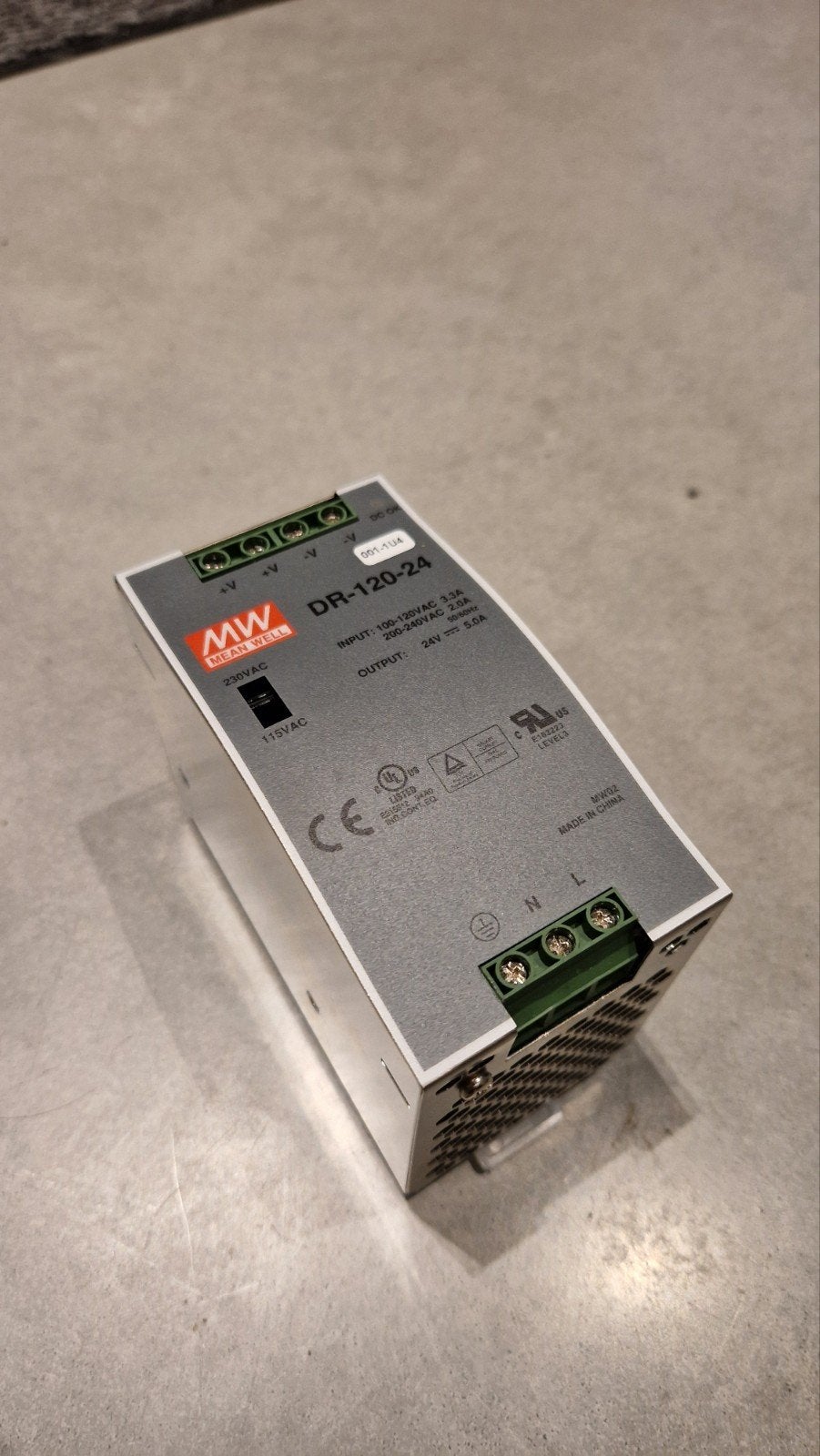 Mean Well DR-120-24 voeding 24V 5A, Ophalen of Verzenden