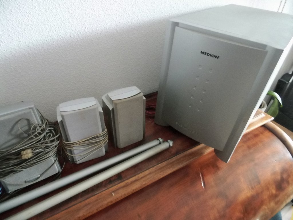 Dolby Surround Speakerset van Medion, Gebruikt, Geschikt voor surround/home cinema, 60 tot 120 watt, Ophalen