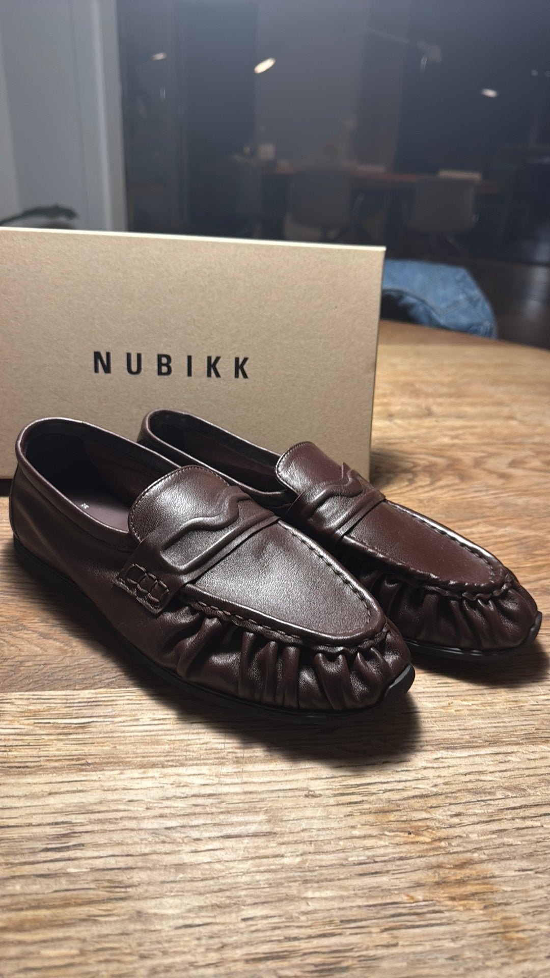 NUBIKK Riley Milo Loafers - Bruin Leer - Maat 41, Ophalen of Verzenden, Nieuw, Bruin