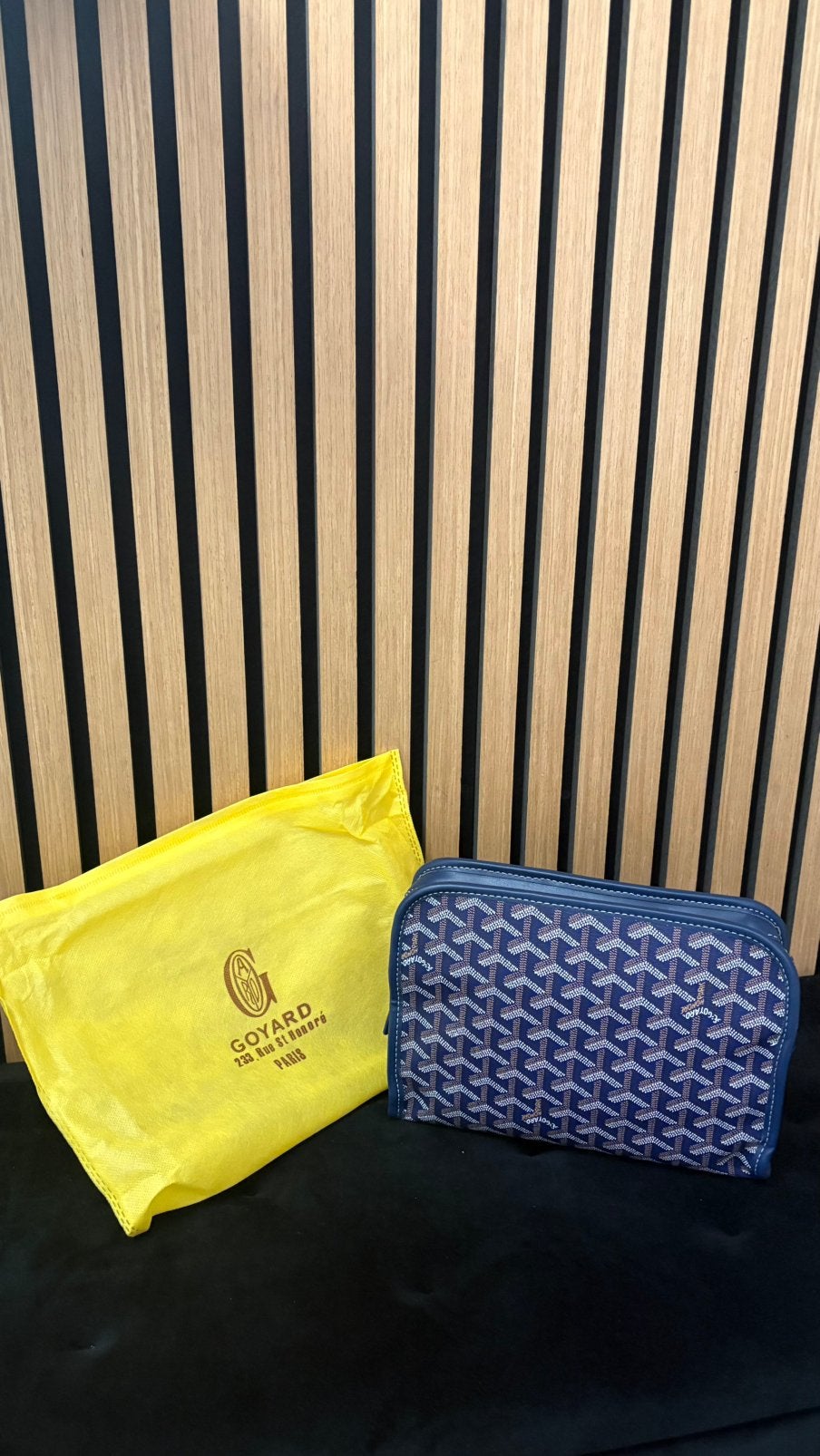 Goyard toilettas / pouch – blauw, Sieraden, Tassen en Uiterlijk, Ophalen of Verzenden, Nieuw, Blauw