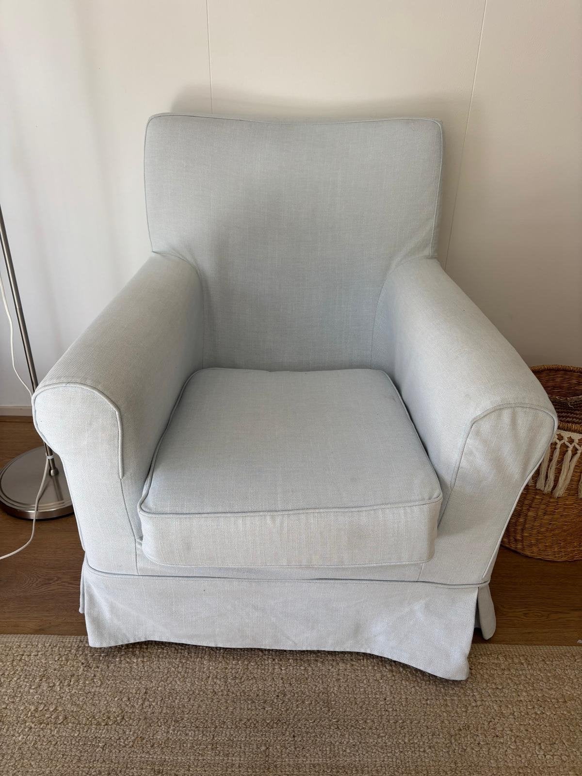 IKEA Jennylund Fauteuil - Lichtblauw, Ophalen, Gebruikt, 75 tot 100 cm, 75 tot 100 cm