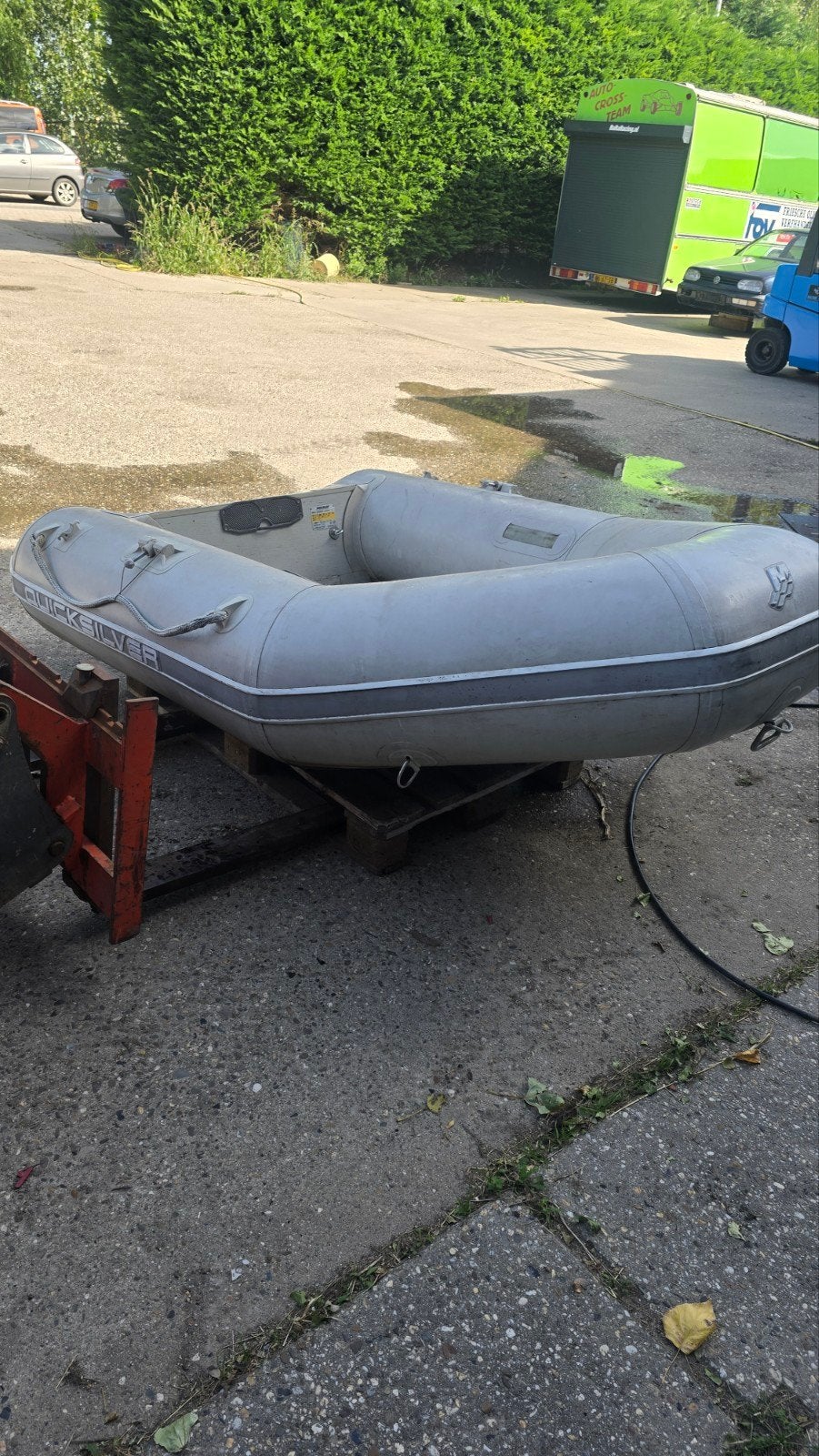Quicksilver rubberboot met houten bodem, Watersport en Boten, Ophalen, Gebruikt
