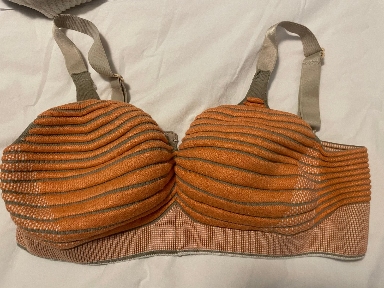 Oedeem bh 85B Oranje/beige bratelle van viscose en elastaan, Ophalen of Verzenden, Oranje, BH