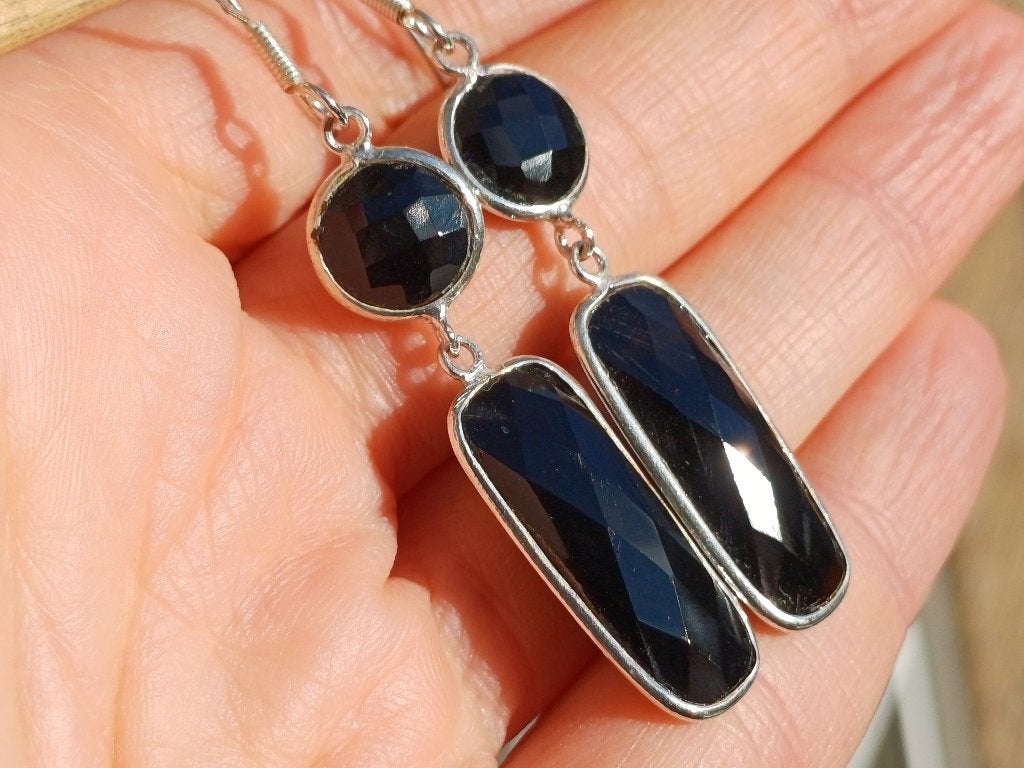 Vanoli 925 zilveren design oorbellen met onyx, Sieraden, Tassen en Uiterlijk, Daiva1973@hotmail.com, Hangers, Vanoli, Nieuw