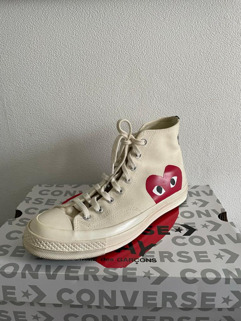 Converse Play Comme des Garçons sneakers maat 42,5, Ophalen of Verzenden, Zo goed als nieuw, Wit, Sneakers of Gympen