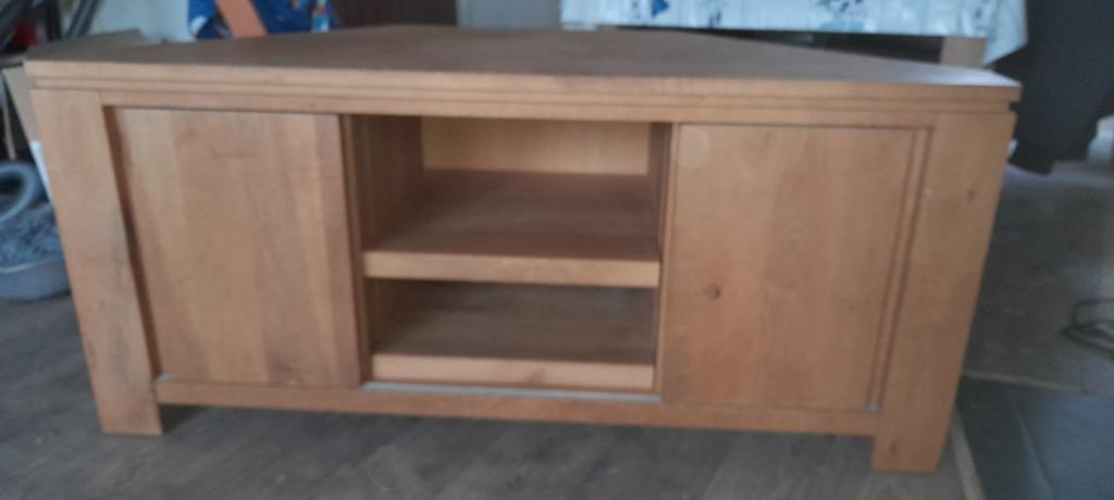 Tv (hoek) meubel, Huis en Inrichting, Ophalen, Gebruikt, 100 tot 150 cm, Eikenhout