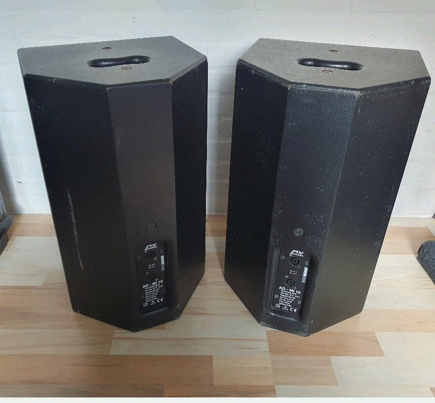 2 speakers boxen monitors AD MI 10 Versterker Amp PA, Ophalen, Gebruikt, Minder dan 500 watt, Overige typen