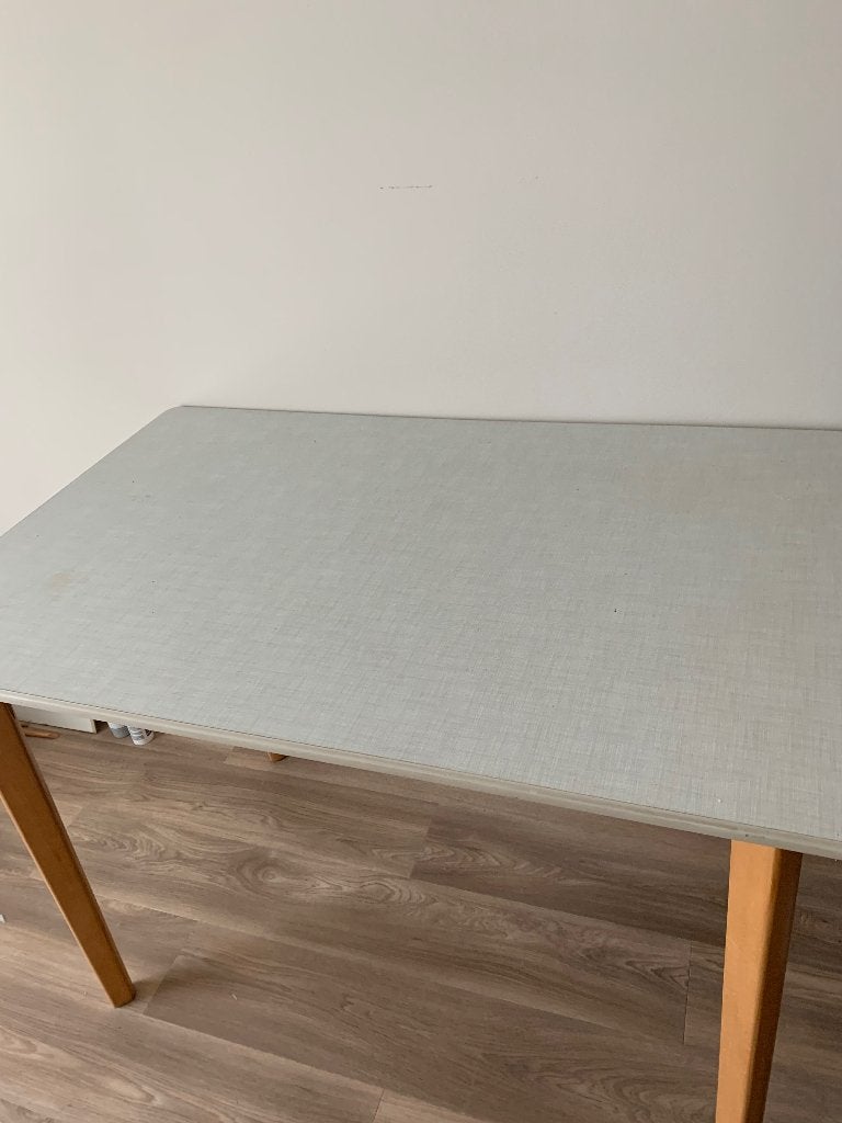 Te koop vintage eettafel, Ophalen, Gebruikt, 50 tot 100 cm, 100 tot 150 cm