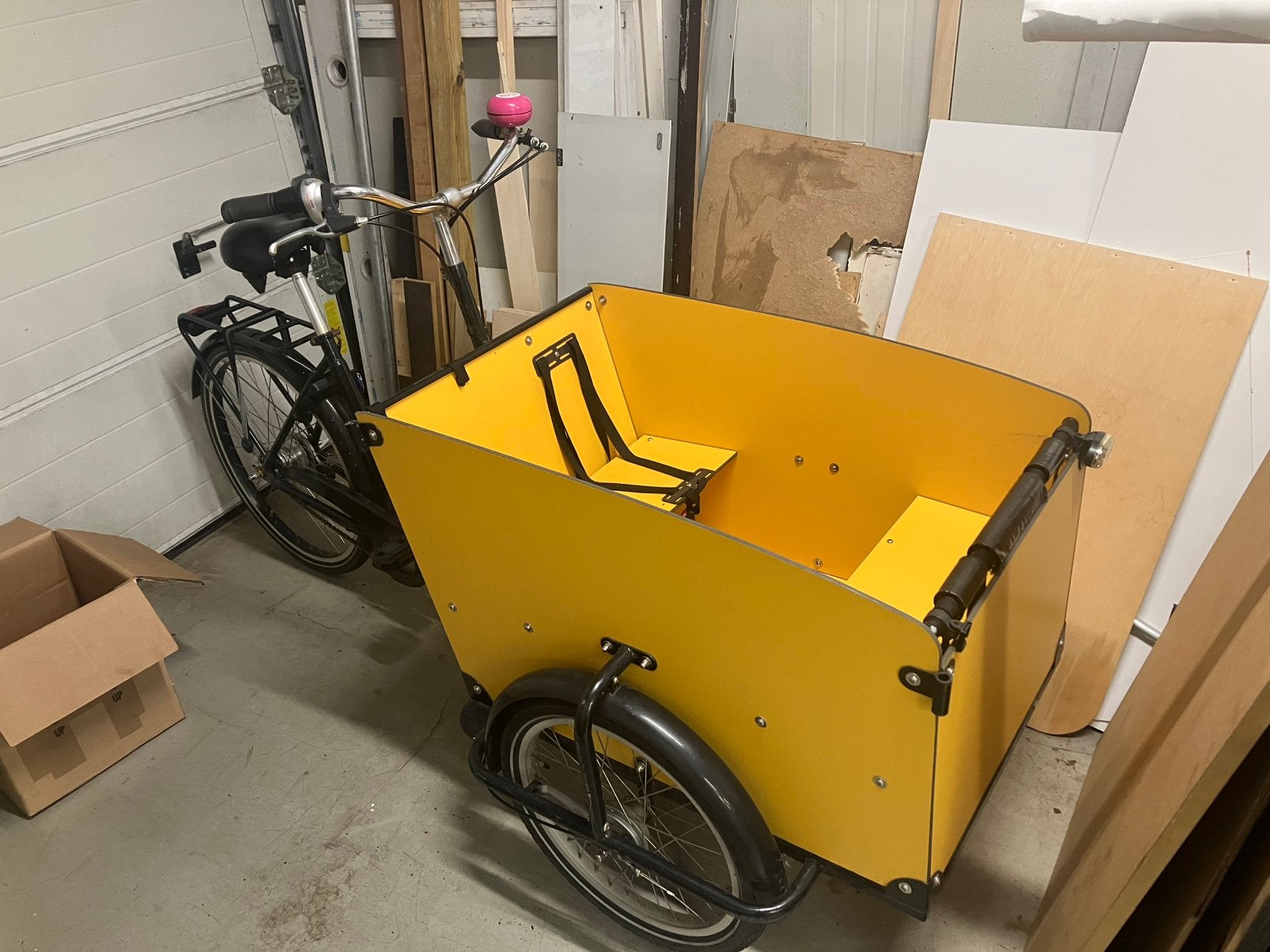 Babboe big bakfiets, Fietsen en Brommers, 4 kinderen of meer, Gebruikt, Trommelrem, Ophalen