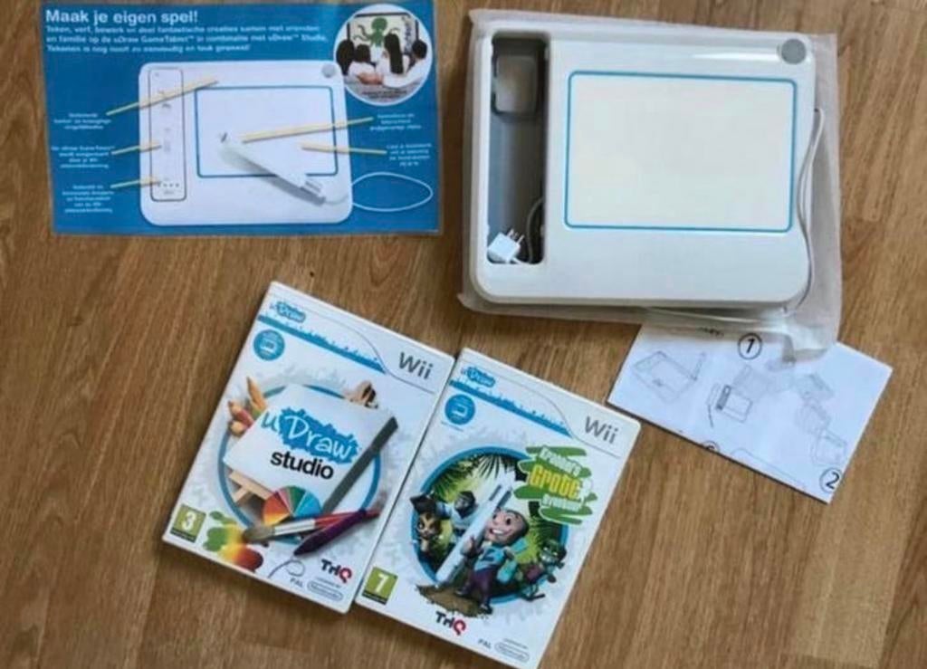 Wii uDraw GameTablet met 2 games en handleiding, Ophalen of Verzenden, Nieuw, Zonder controller, Met games