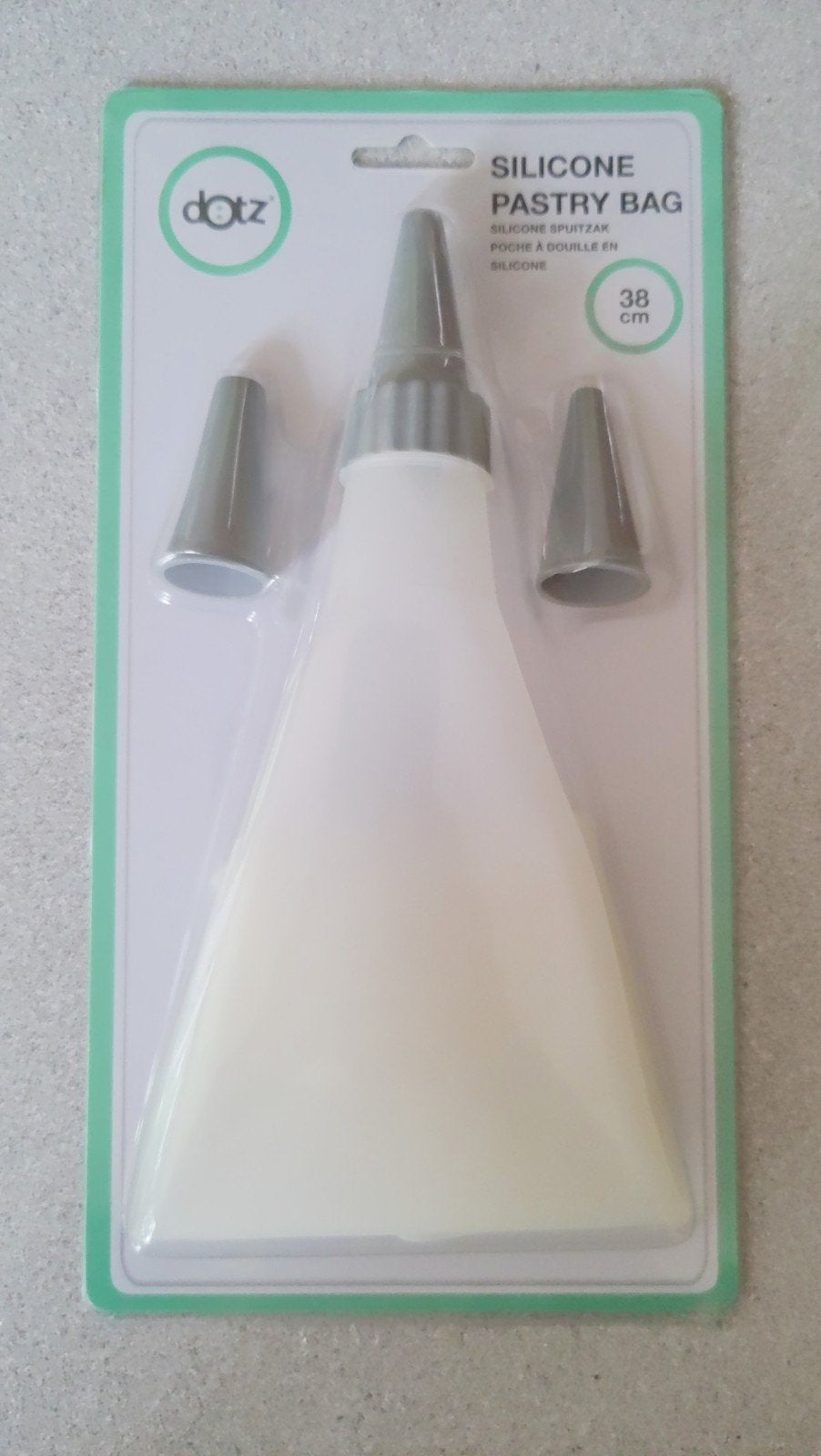 Dotz Siliconen Spuitzak 38 cm met 2 mondstukken, Ophalen, Overige typen, Nieuw, Wit