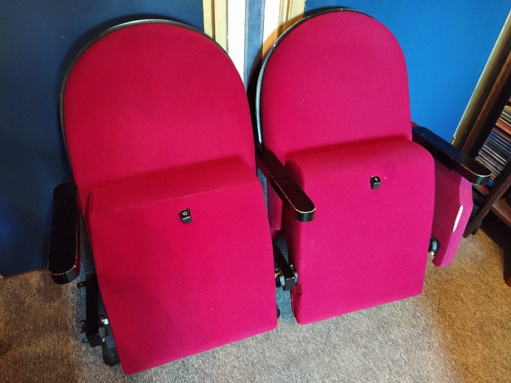 6 stuks Vintage Bioscoopstoelen Theaterstoelen schakelbaar, Ophalen