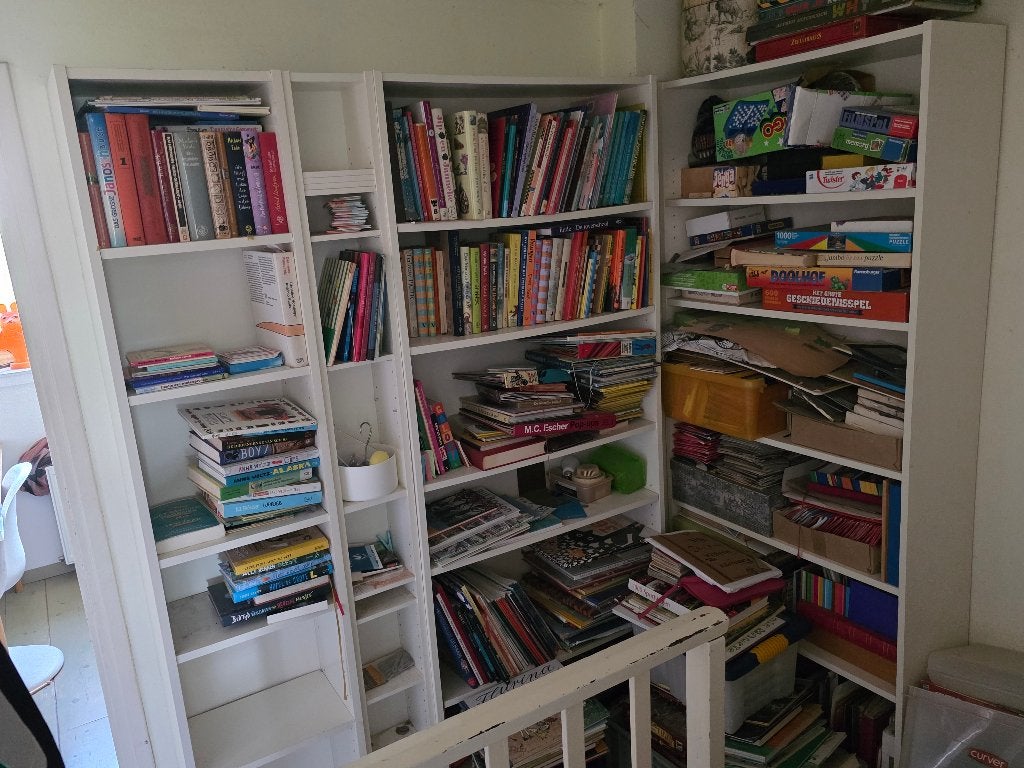4 stuks Ikea Billy Boekenkasten, Ophalen, Met plank(en), Gebruikt, 200 cm of meer
