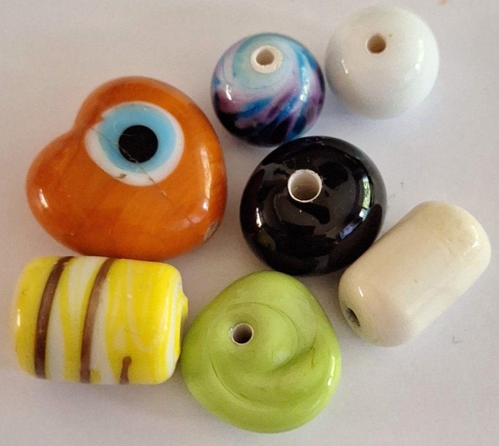 lampwork glaskralen mix 12-22 mm, Verzenden, Nieuw, Kraal