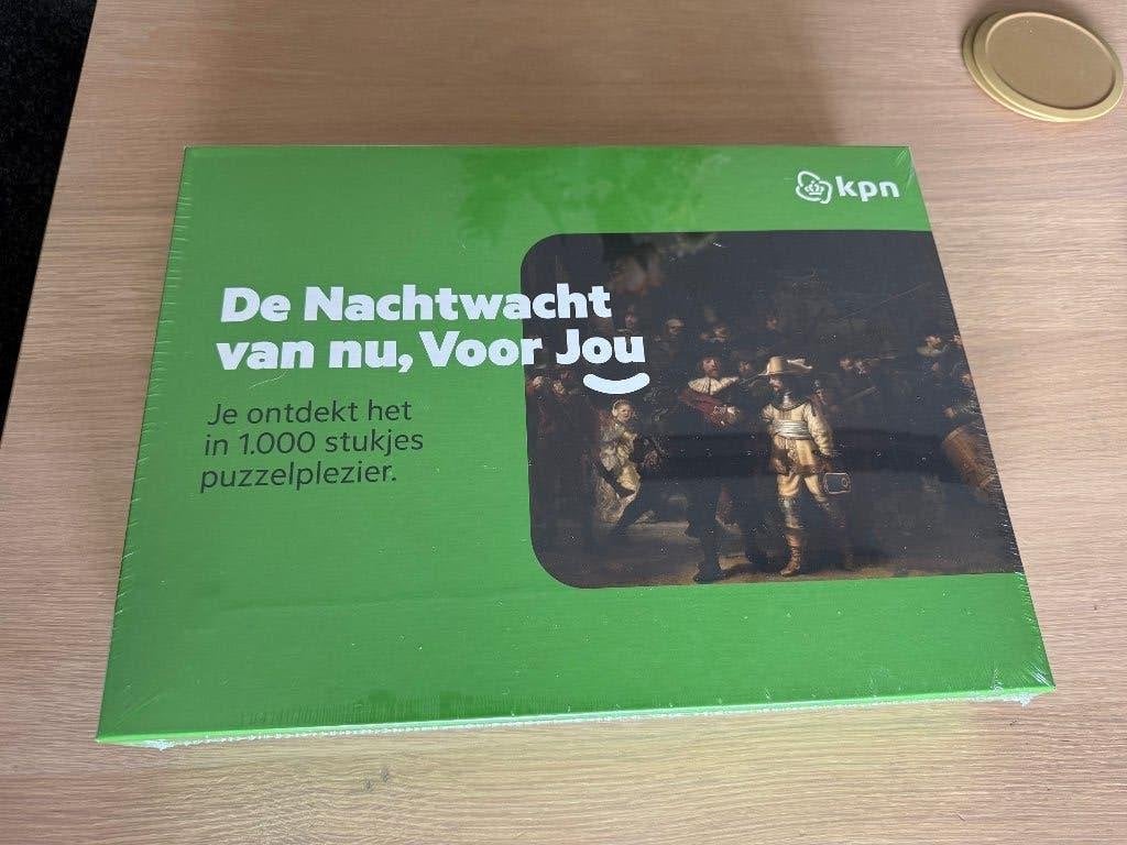 De Nachtwacht Puzzel KPN Van Nu, Voor jou - 1000 Stukjes, Ophalen of Verzenden, 500 t/m 1500 stukjes, Nieuw
