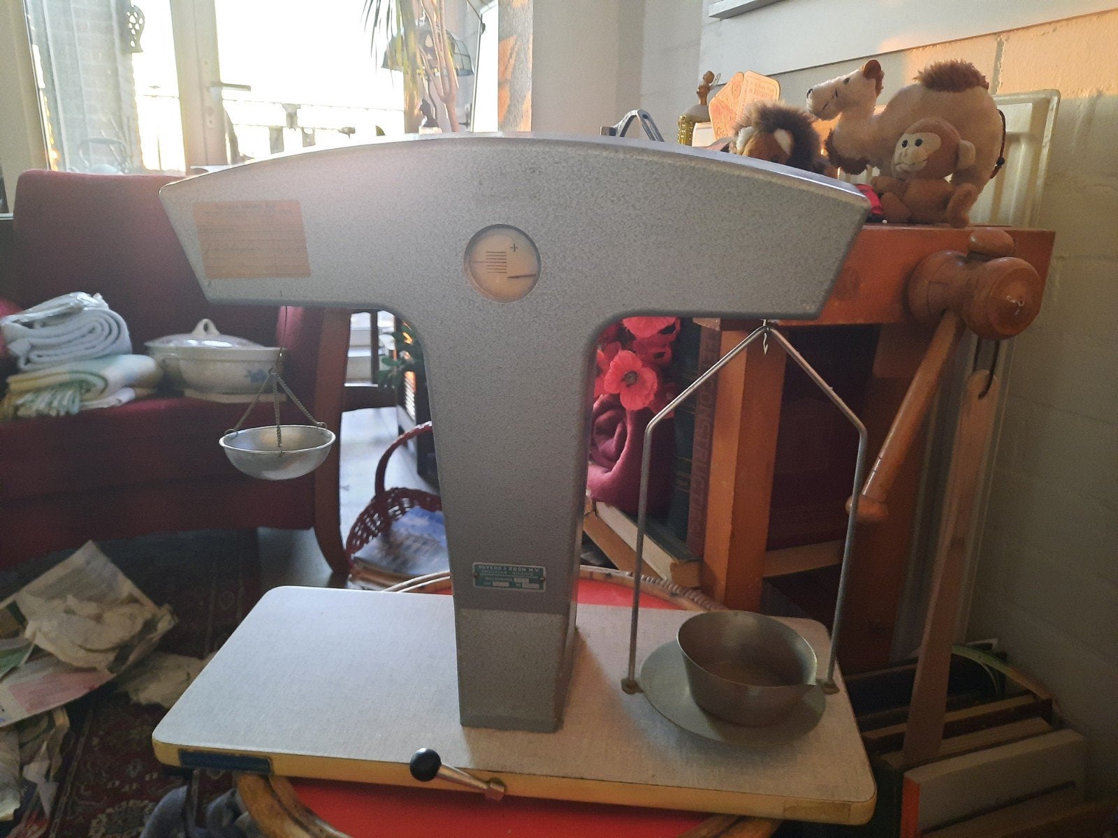 Spruyt-Hillen  Lab Weegschaal retro vintage, Ophalen, Zo goed als nieuw, Precisieweegschaal, Minder dan 50 kg