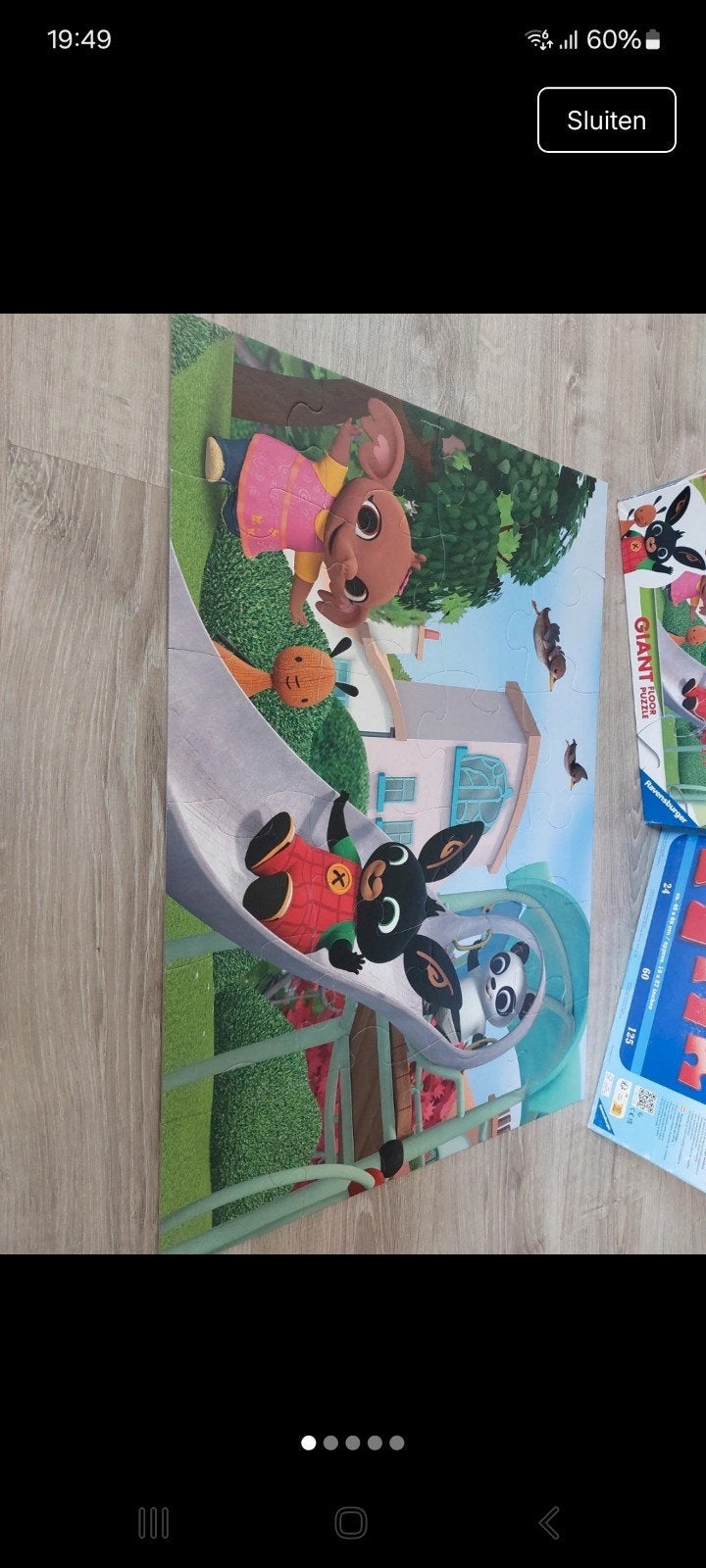 Bing Vloerpuzzel 24 stukjes Ravensburger, Ophalen of Verzenden, 10 tot 50 stukjes, Gebruikt, 2 tot 4 jaar