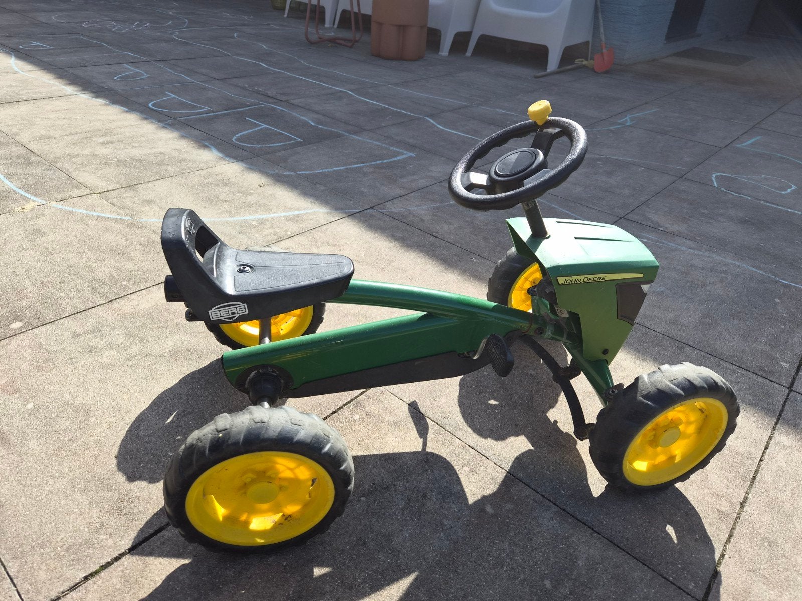 John Deere skelter van Berg - 3 standen, trekhaak, Ophalen, Gebruikt, Berg