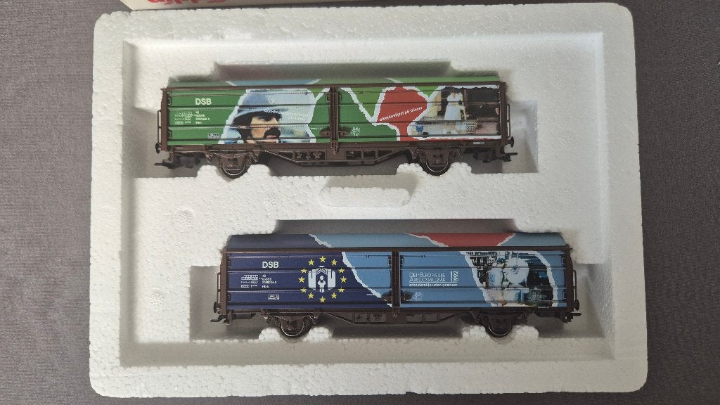 Märklin 4838 H0 - Wagon-set 'Werkwereld' van de DSB, Overige merken, Gelijkstroom of Wisselstroom, Brug, Tunnel of Gebouw, Ophalen of Verzenden