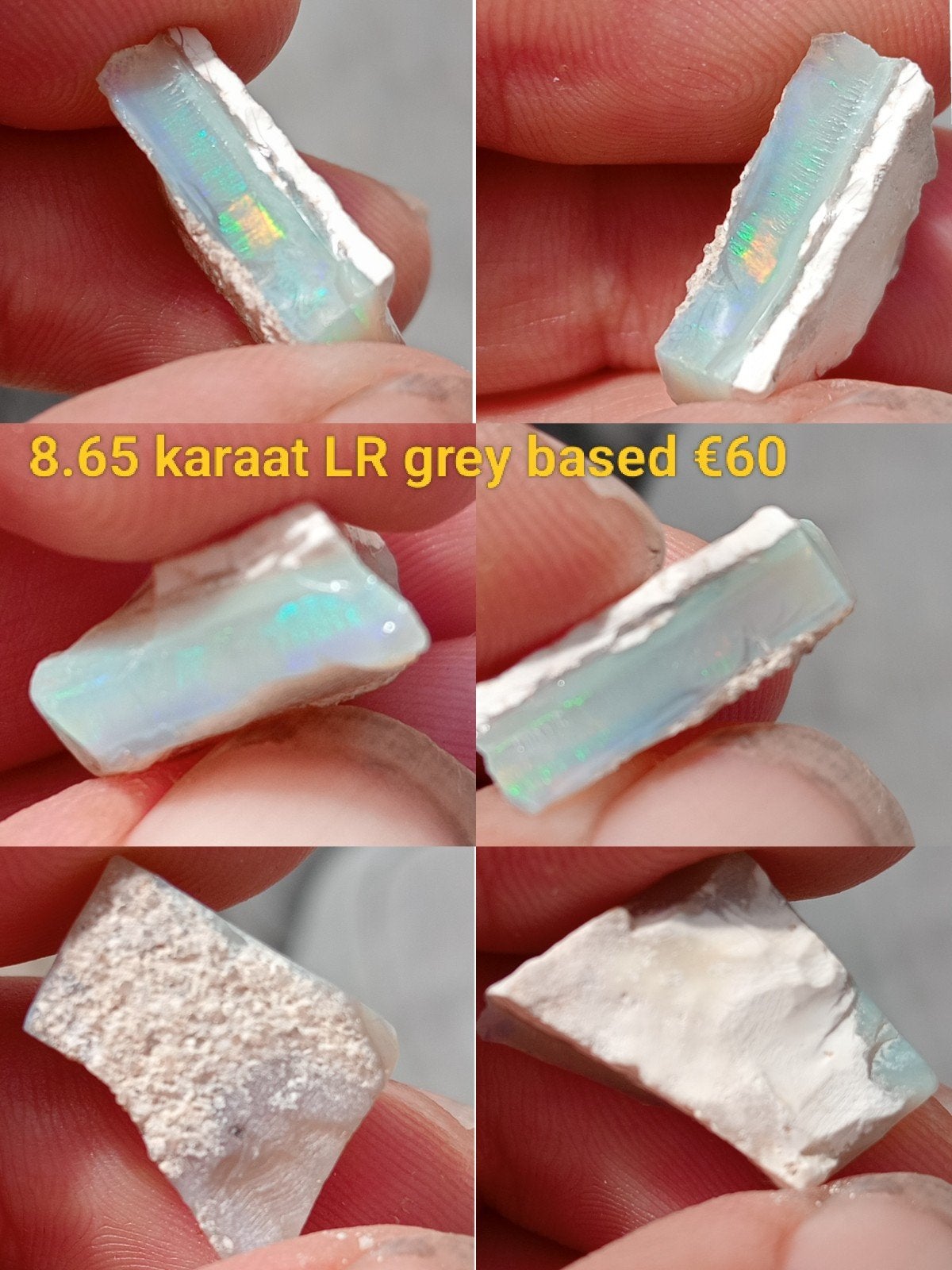 Grey based Lightning Ridge opaal Australië, Sieraden, Tassen en Uiterlijk, Edelstenen, Ophalen of Verzenden, Nieuw