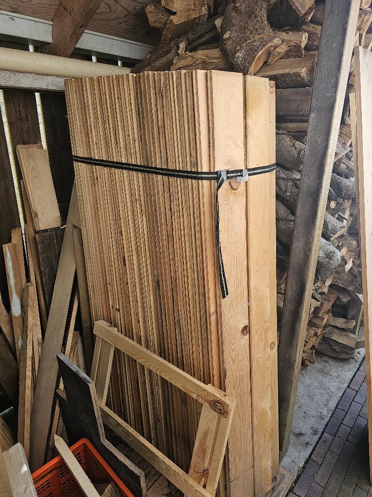 17.5 m2 nieuwe vloerplanken, Doe-het-zelf en Verbouw, Hout en Planken, Minder dan 25 mm, Grenen, Nieuw, Ophalen of Verzenden