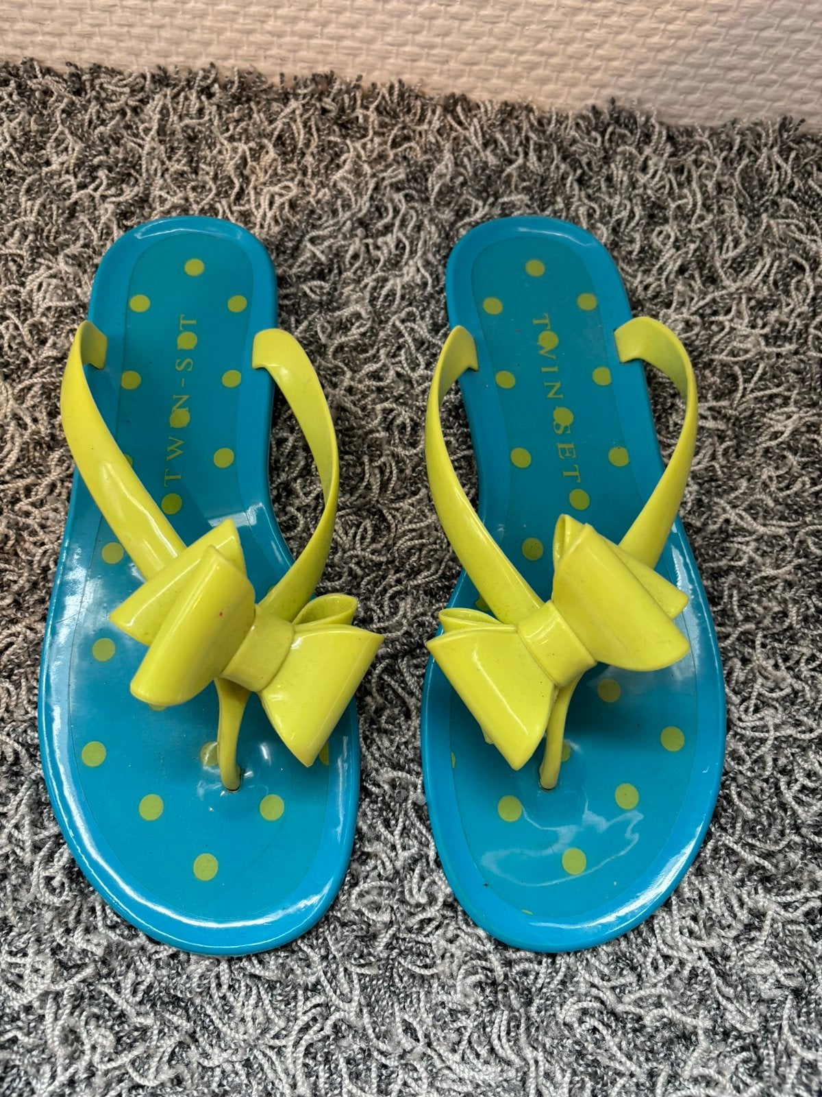 Twinset slippers met strik maat 38, Slippers, Blauw, Ophalen of Verzenden, Zo goed als nieuw