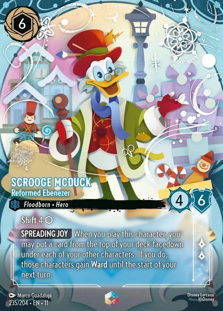 Disney Lorcana - Winterspell - 011-235 - Scrooge McDuck - Re, Ophalen of Verzenden, Nieuw, Losse kaart, Foil