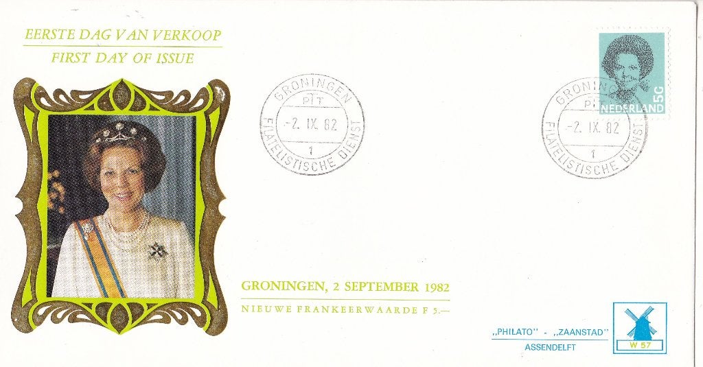 Philato – FDC – Koningin Beatrix – type Struycken - NVPH W57, Postzegels en Munten, Verzenden, Envelop