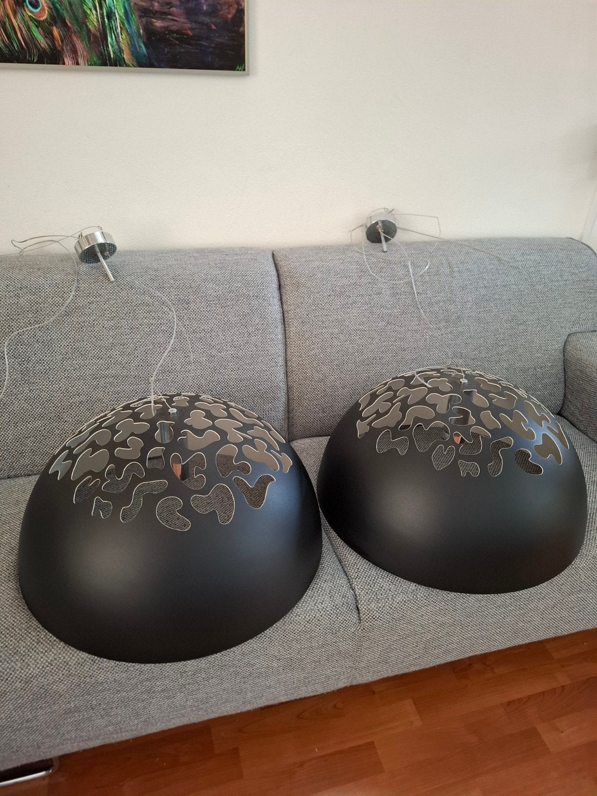 2x Disegnoluce Magica S 60 cm design hanglamp, Ophalen, E27 (groot), Zo goed als nieuw, Metaal