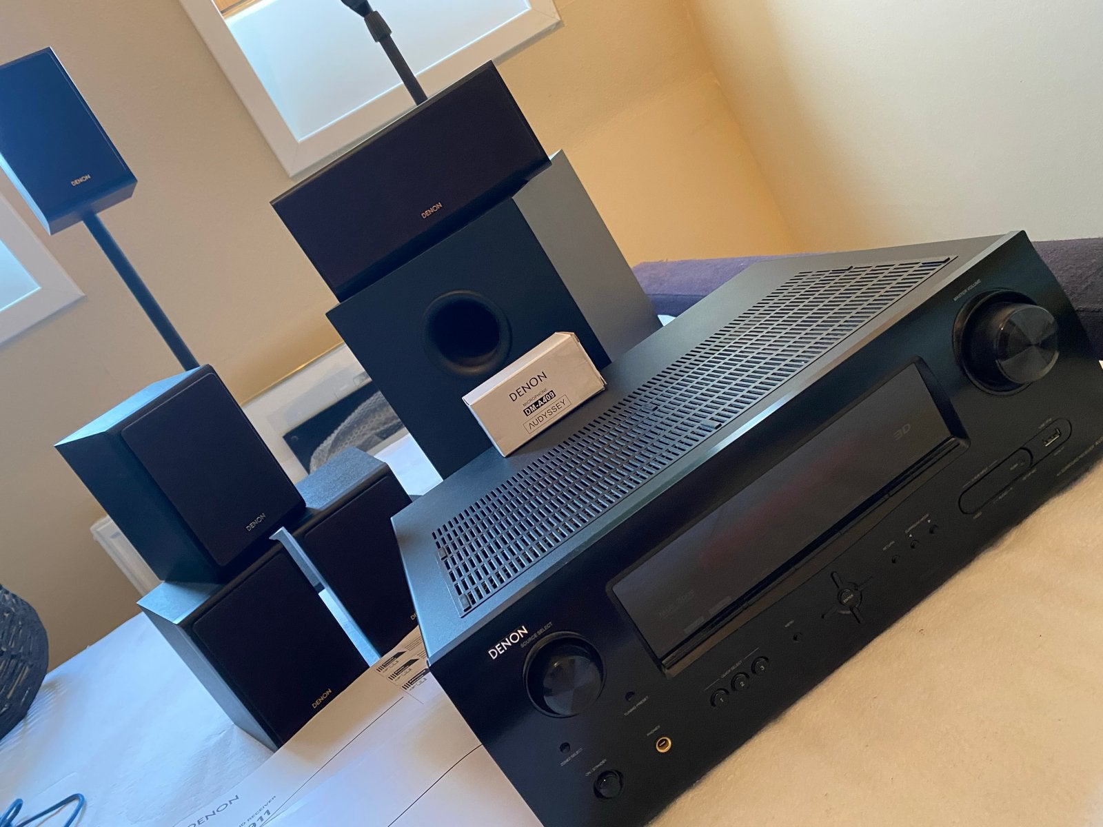 Denon AVR-1911 Home Cinema Set met 5.1 Luidsprekersysteem, 7.1-systeem, Gebruikt, 70 watt of meer, Overige spelers