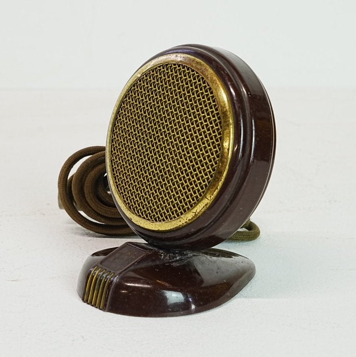 Vintage Grundig bakeliet microfoon- Jaren '40/'50 Stijl.., Muziek en Instrumenten, Microfoons, Ophalen of Verzenden, Zo goed als nieuw
