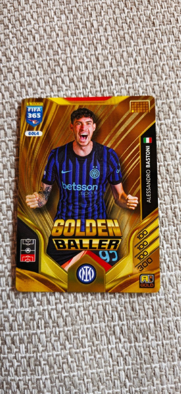 Panini Golden Baller GOL4 Bastoni, Hobby en Vrije tijd, Stickers en Plaatjes, Ophalen of Verzenden, Nieuw