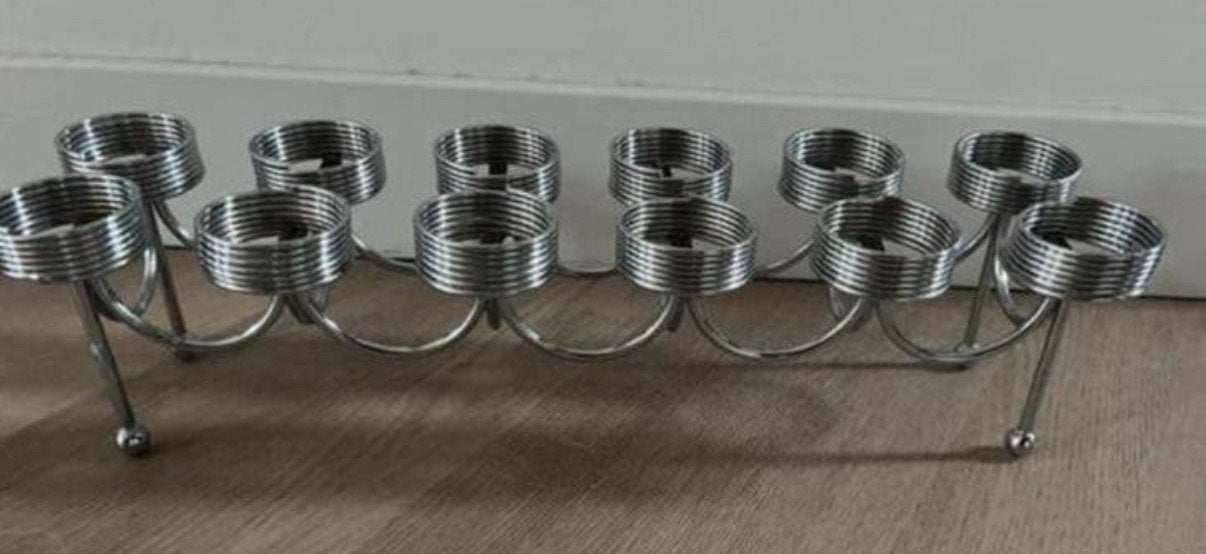 Vintage metalen kandelaar voor 12 kaarsen, Ophalen of Verzenden, Zo goed als nieuw, Metaal, Kandelaar