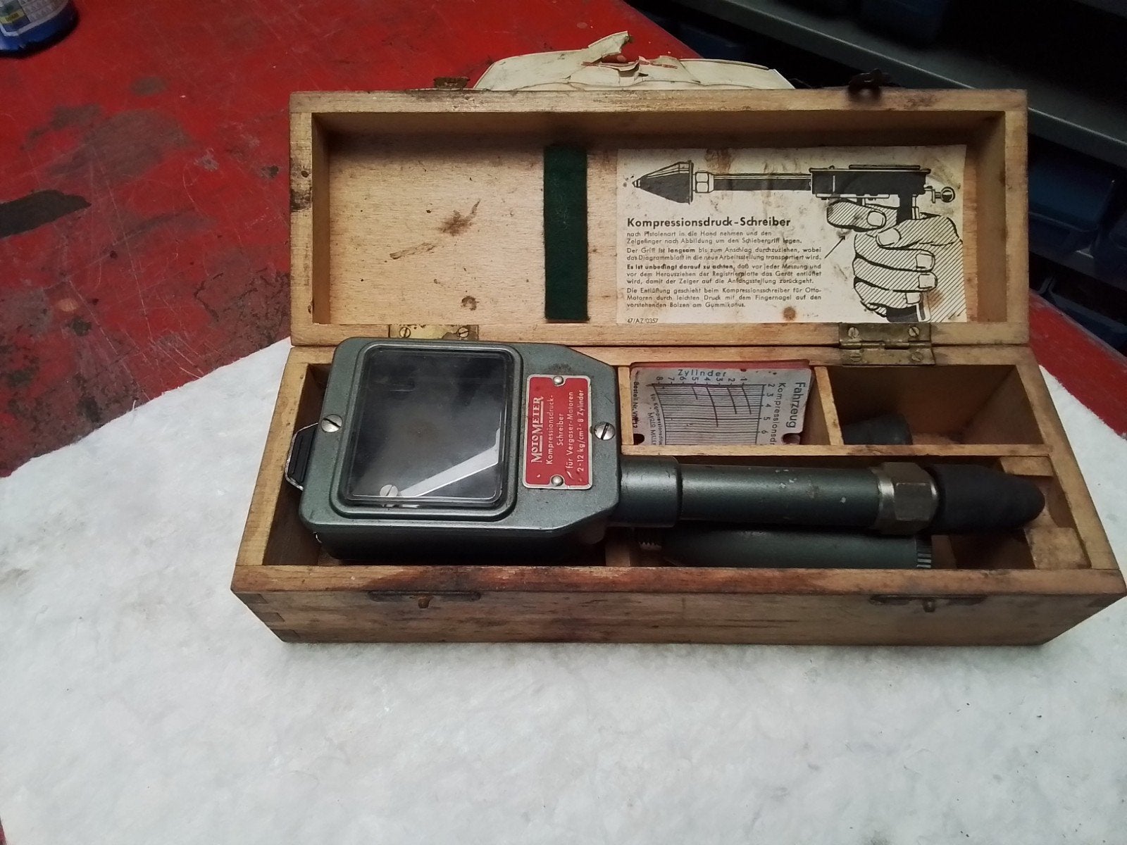 compressie meter voor auto ,motor, kart , grasmaaier etc etc, Auto diversen, Ophalen, Gebruikt