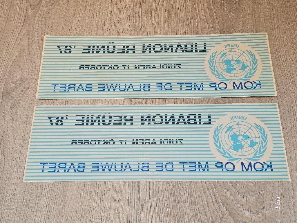 Div. Defensie-stickers (Libanon, Luchtmacht, Marechaussee)., Verzamelen, Stickers, Ophalen of Verzenden, Nieuw, Overige typen