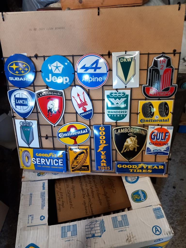 Super mooie emaile bordjes div merken div maten 12.oo, Ophalen of Verzenden, Zo goed als nieuw, Reclamebord