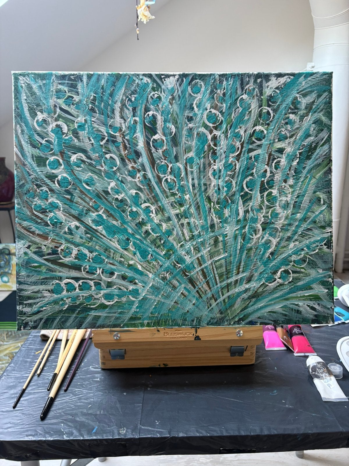 Zelfgemaakt schilderij, Ophalen