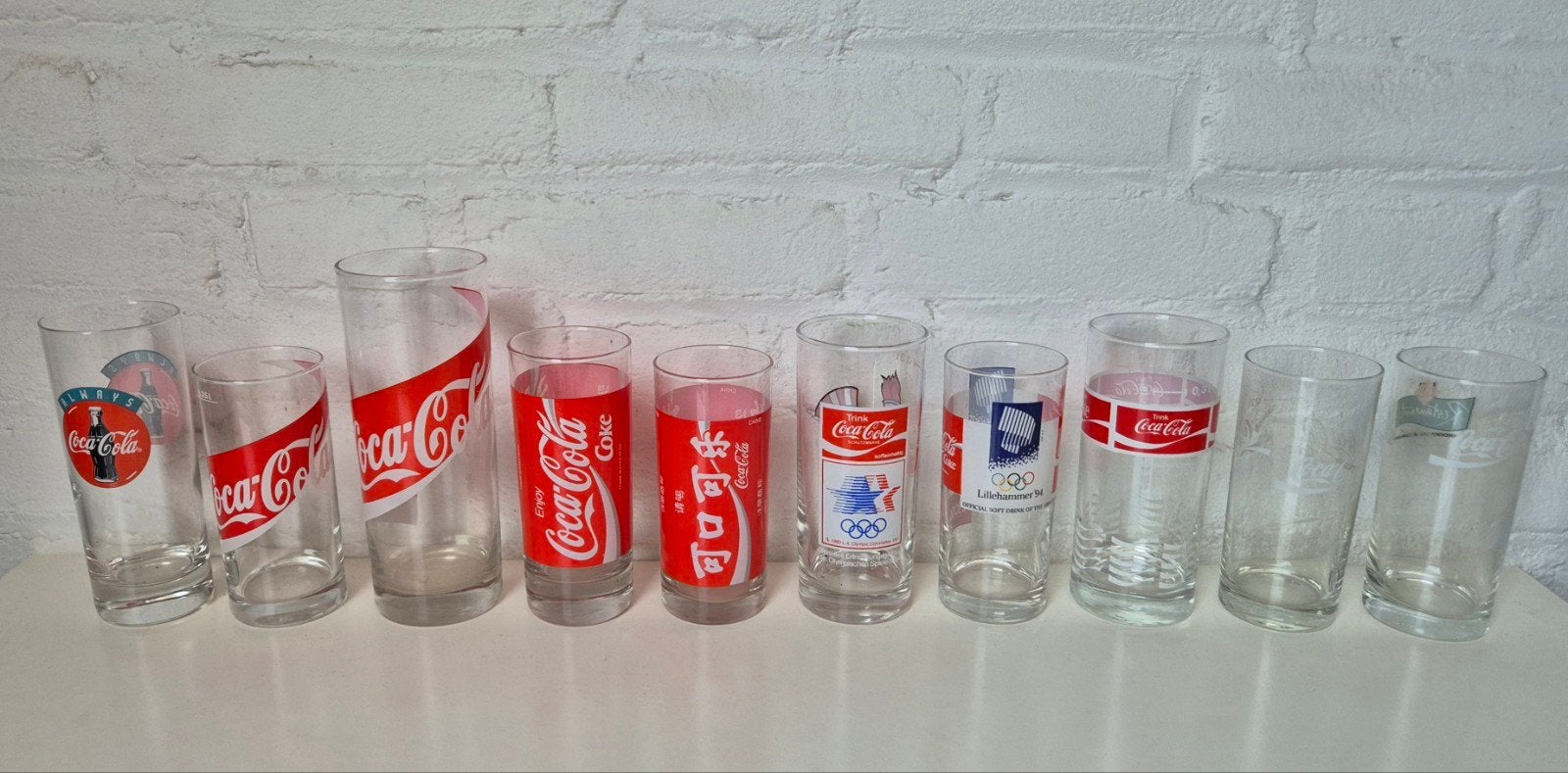 Verzameling vintage Coca-Cola glazen, Ophalen of Verzenden, Zo goed als nieuw, Frisdrankglas