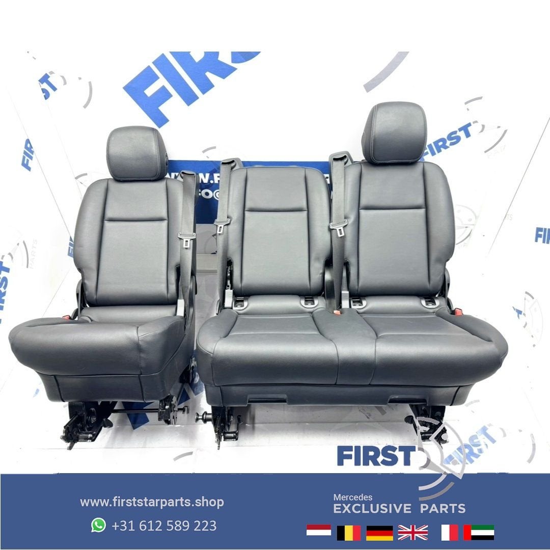 W447 VITO / V KLASSE ACHTERBANK ZWART LEER interieur Mercede, Auto-onderdelen, Gebruikt, -, Ophalen of Verzenden, -