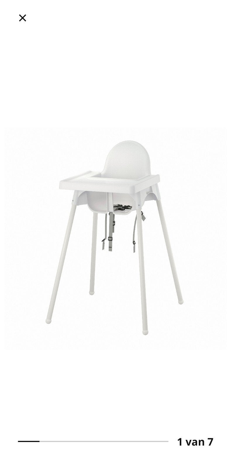 Gratis Ikea Antilop kinderstoel met eetblad, Ophalen, Gebruikt, Overige typen, Gordel(s)