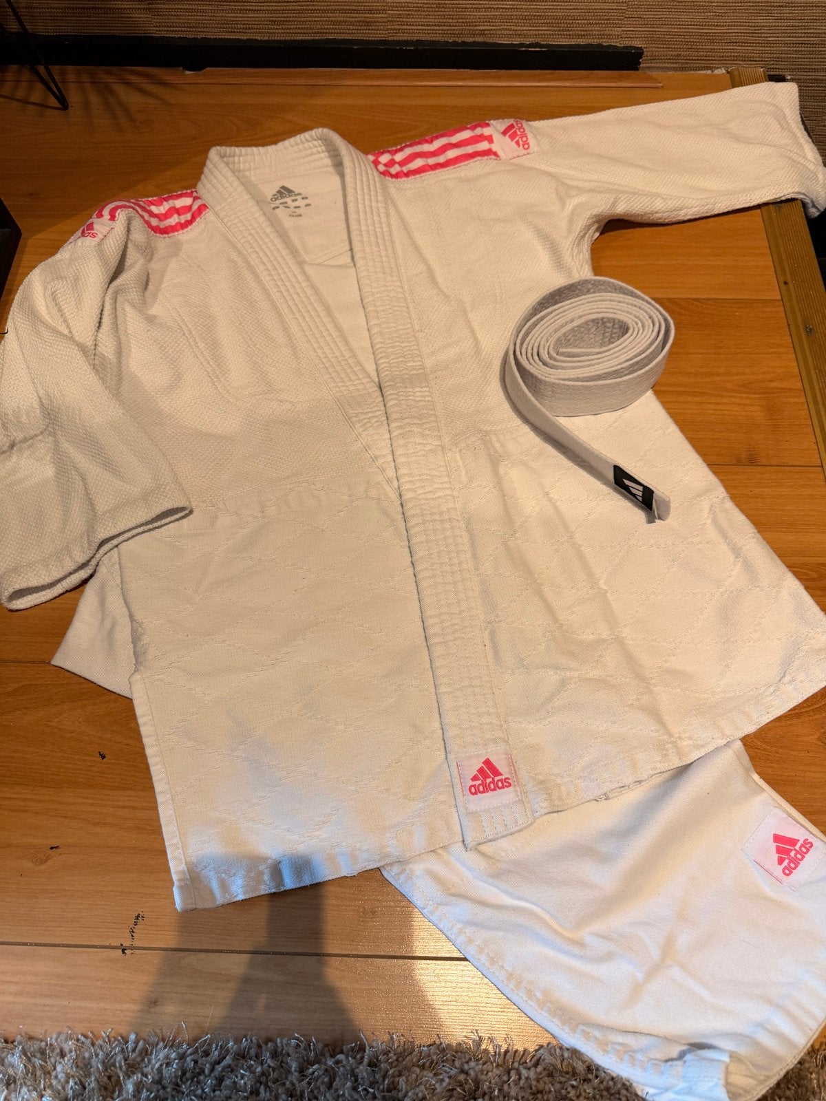 Adidas Judopak, incl. band - maat 134-140, Sport en Fitness, Vechtsporten en Zelfverdediging, Judo, Vechtsportpak, Maat L, Ophalen of Verzenden
