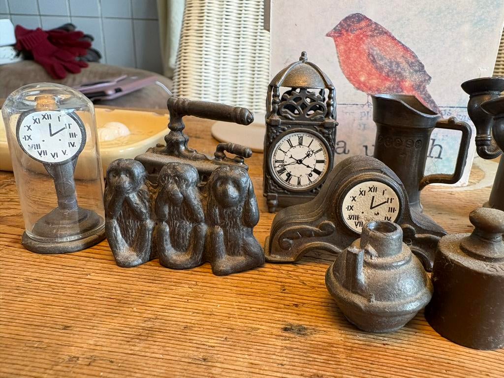 Miniaturen voor letterbak - gietijzer, 40+ jaar oud, Ophalen of Verzenden
