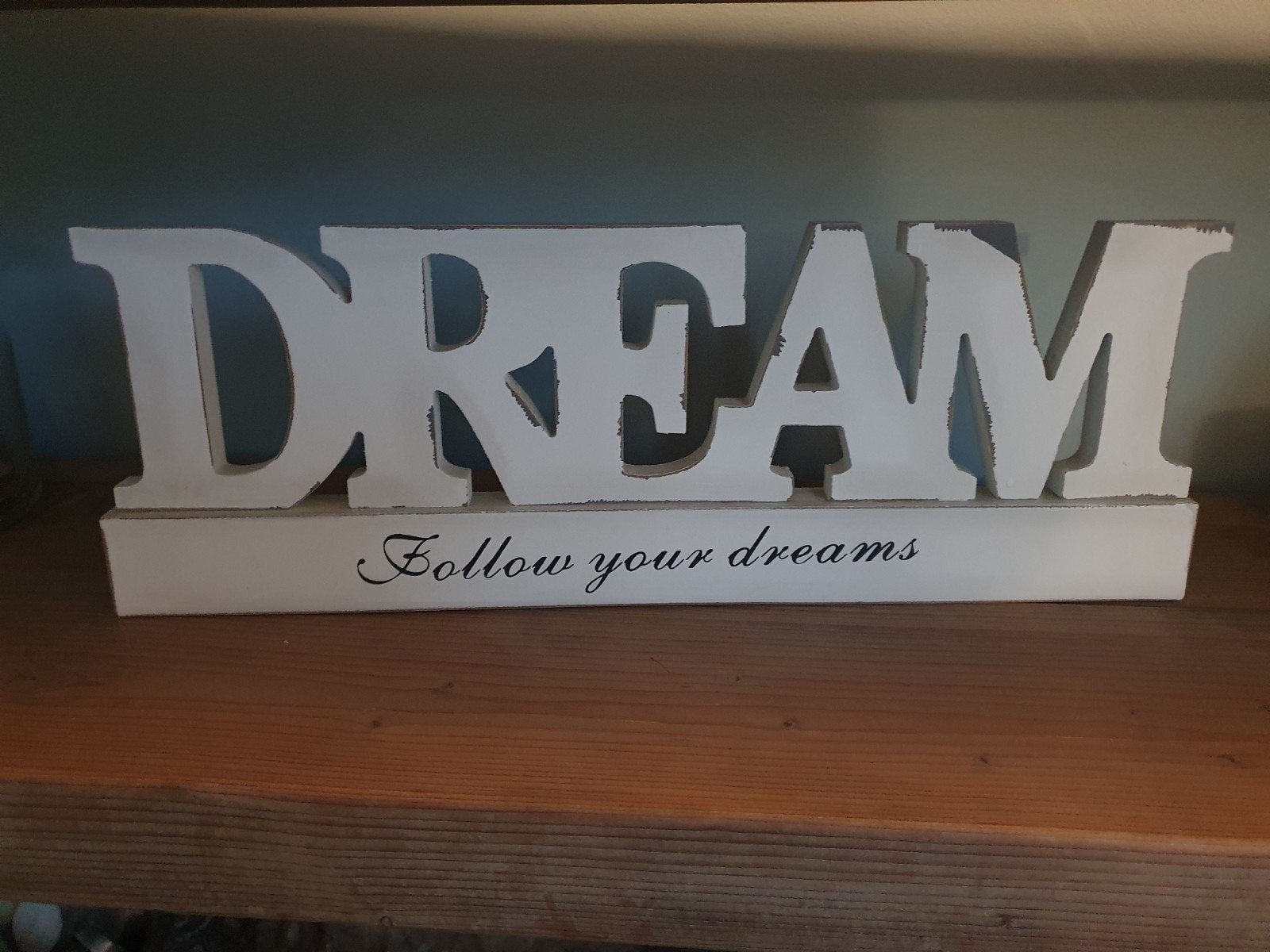 Dream bord, Tekstbord, Ophalen of Verzenden, Hout, 46 cm