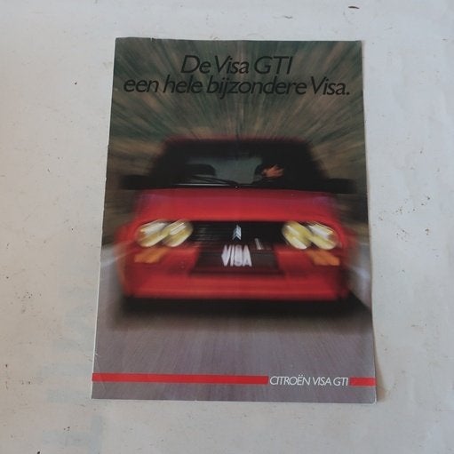 Citroen Visa GTI folder brochure NL tekst 1985 origineel, Ophalen of Verzenden, Zo goed als nieuw, Citroën
