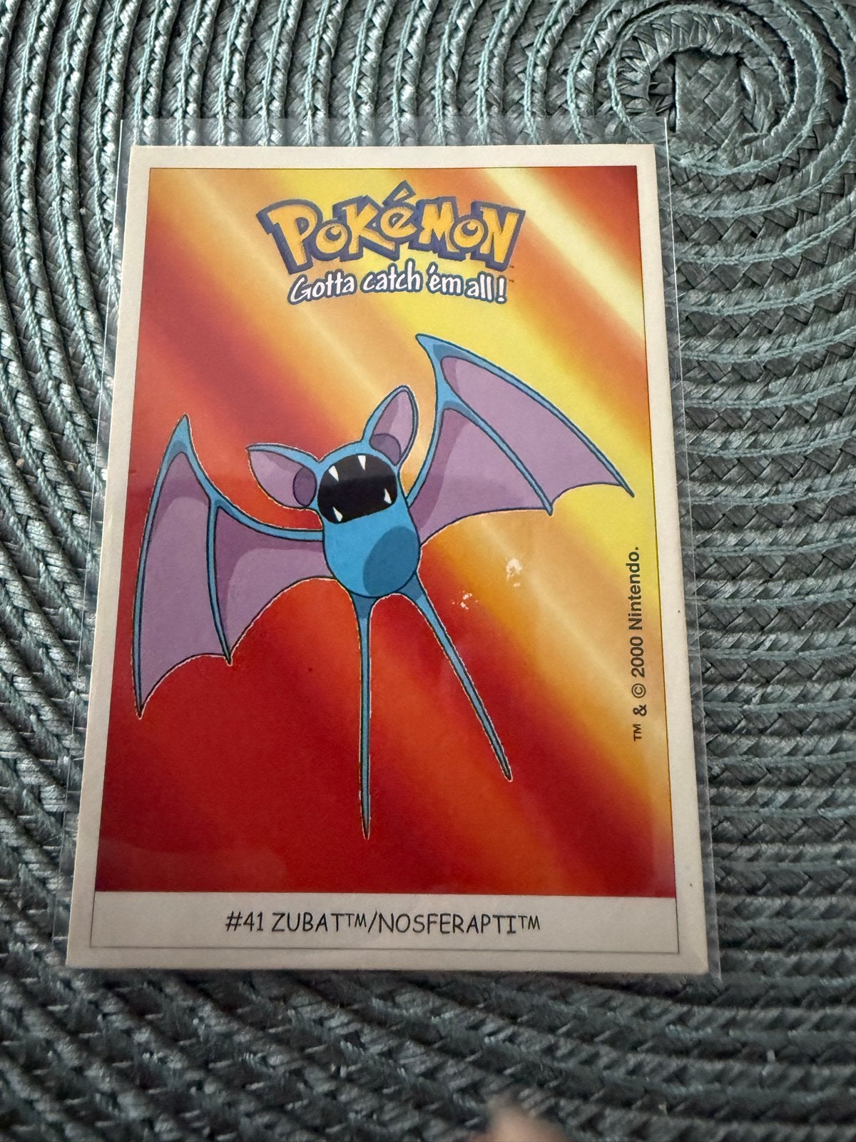Pokémon Dunkin Boomer #41 Zubat / Nosferapti kaart, Ophalen of Verzenden, Gebruikt, Losse kaart